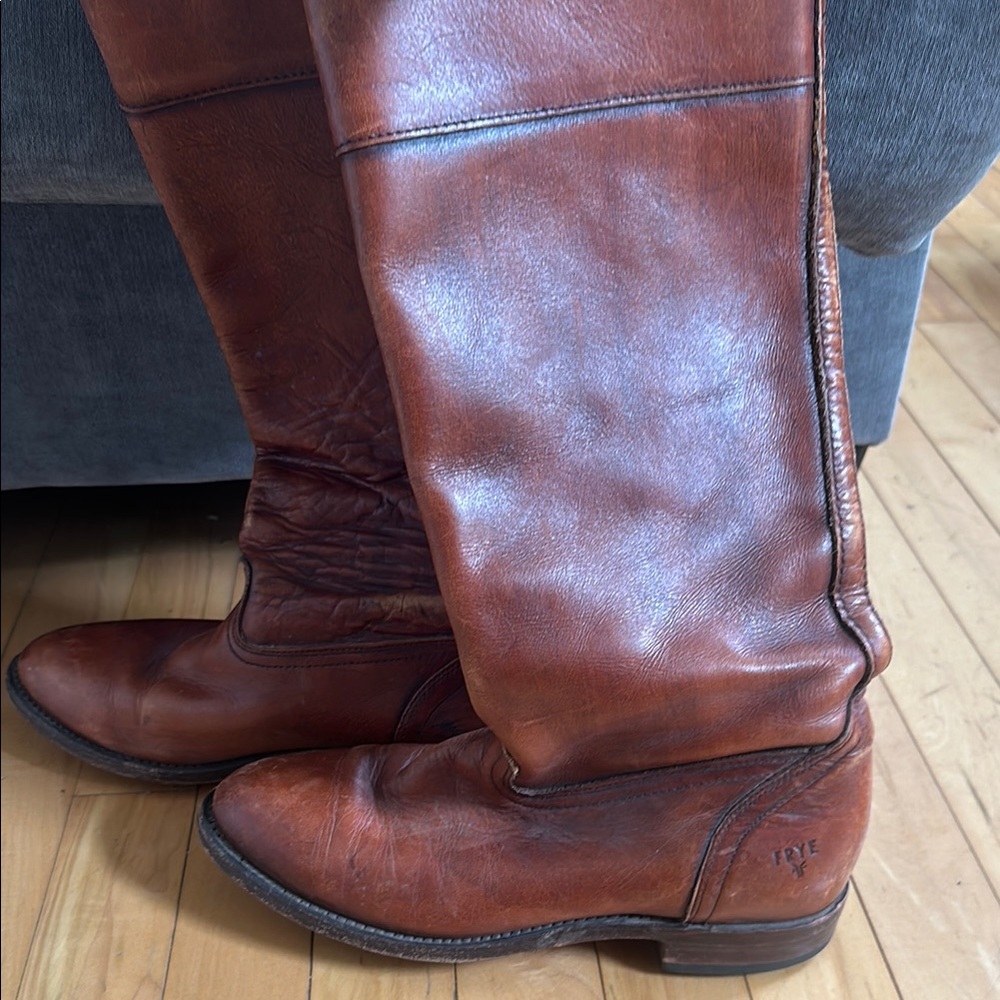 Frye Brown Leather Knee-High Boots